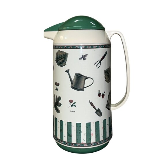 Pfaltzgraff Naturewood Thermal Carafe 1L Hot Cold Drink Server OGGI Used - Picture 9 of 12